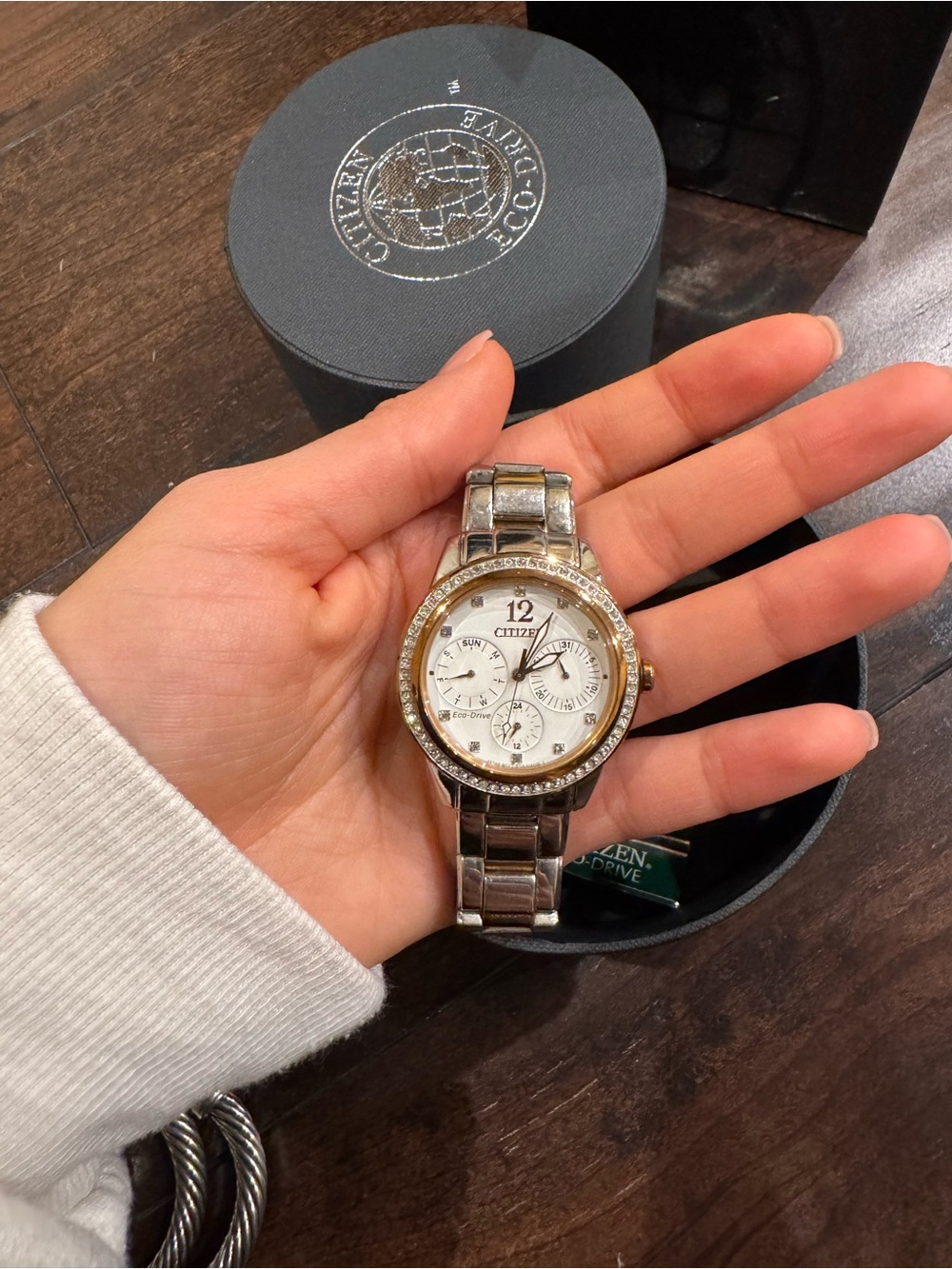 Citizen Two-Tone Crystal Accent Women's Watch - Silver & Gold